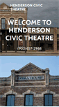 Mobile Screenshot of hendersoncivictheatre.org